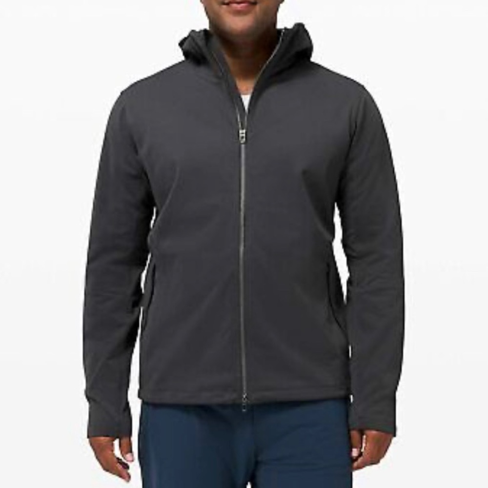 lululemon athletica Men's Dark Gray Full-Zip Hooded Jacket